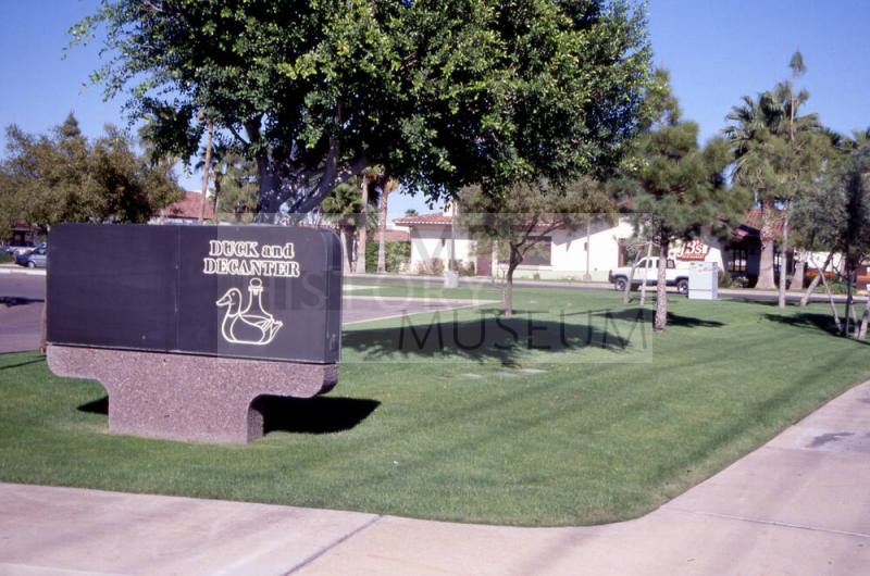 Tempe City Center, 1400 E. Southern Avenue, Duck and Decanter Sign