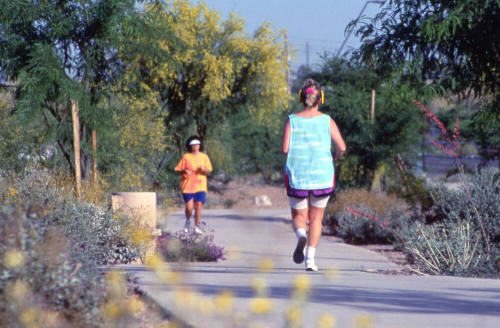 Joggers near SRP - Papago Park Center