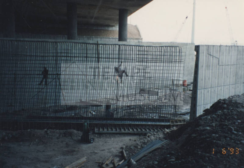 Reinforced Steel Overpass Abut 2 - Drilled Foundation