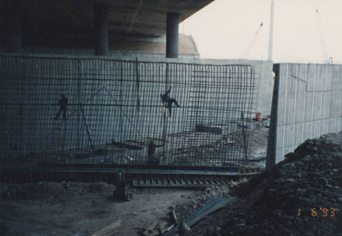 Reinforced Steel Overpass Abut 2 - Drilled Foundation