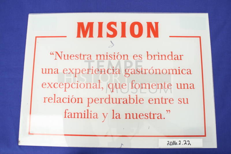 Monti's La Casa Vieja Mission Statement
