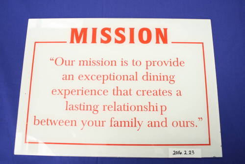 Monti's La Casa Vieja Mission Statement