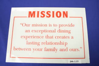 Monti's La Casa Vieja Mission Statement