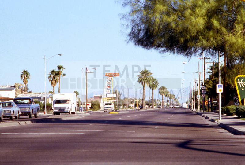 Apache Blvd. looking east