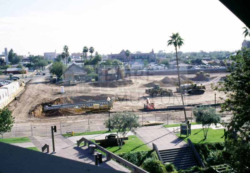Brickyard site from City Hall, 6th St. and Mill Ave.