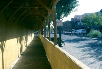 Brickyard construction walkway, Mill Ave.