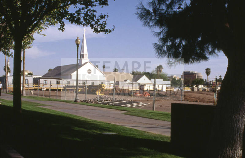 Congregational Church and Brickyard construction site