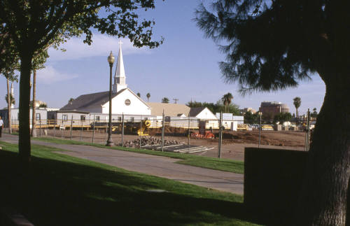 Congregational Church and Brickyard construction site