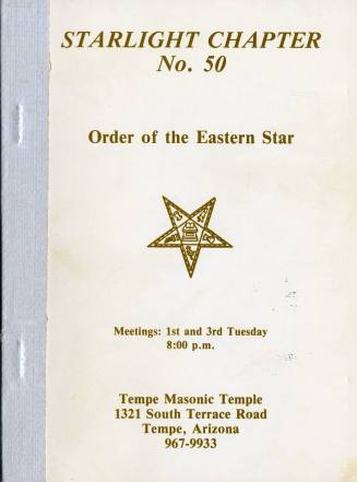 Starlist Chapter 50 order of Eastern Star