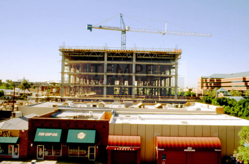 Brickyard construction, viewed from north