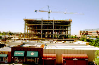 Brickyard construction, viewed from north
