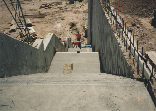 Pouring Southeast Stairs