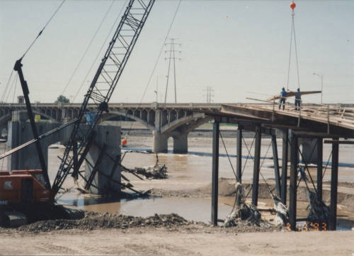 Removing Flood Damaged Falsework Span 8