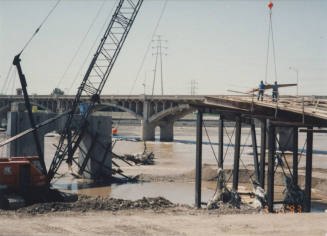 Removing Flood Damaged Falsework Span 8