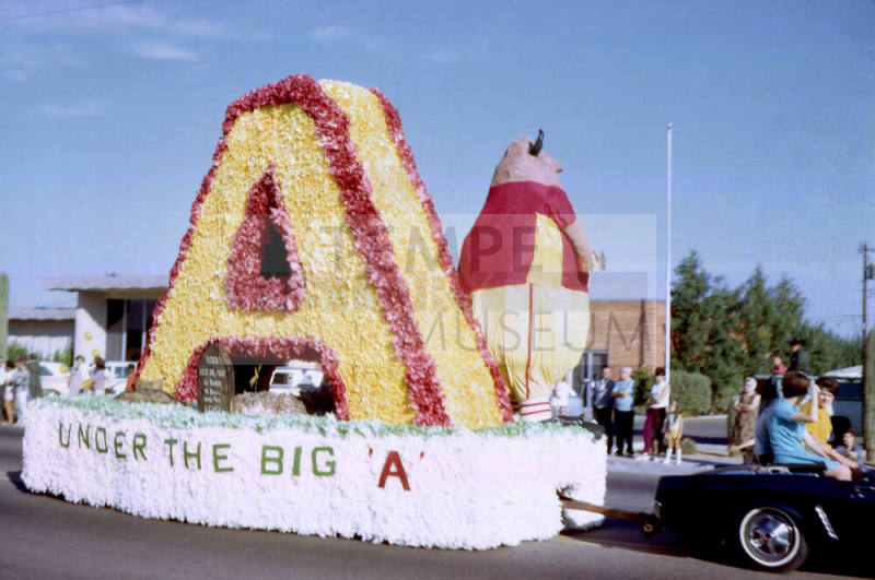 "Under the Big A" Float in Tempe Parade