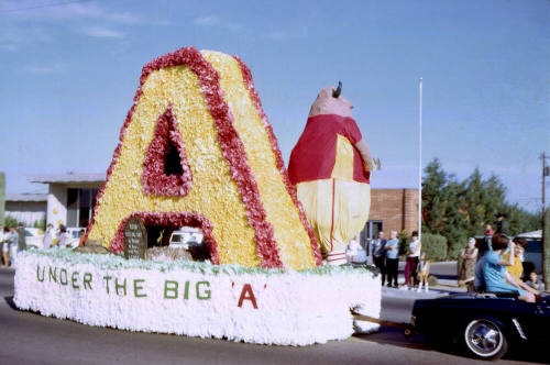 "Under the Big A" Float in Tempe Parade