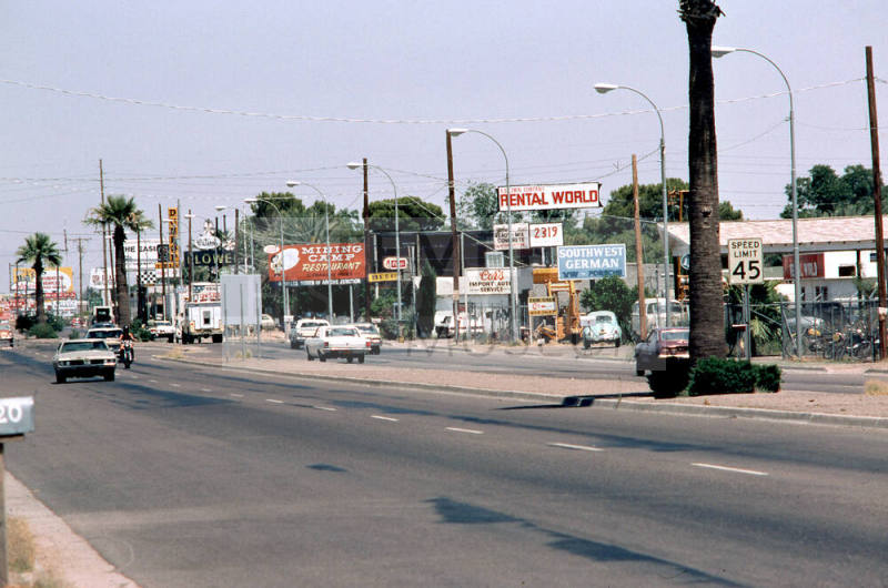Street Scene, 2300 block of E. Apache Blvd.