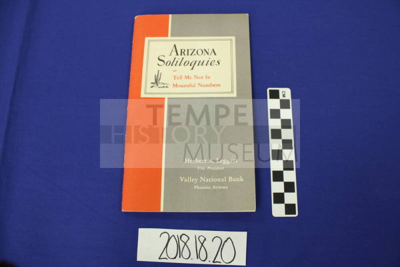 Book of Arizona Soliloguies on Tell Me Not on Mournful Numbers