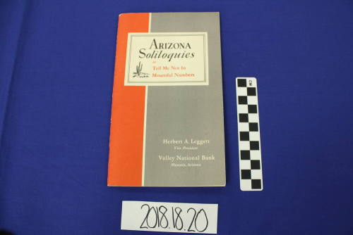 Book of Arizona Soliloguies on Tell Me Not on Mournful Numbers