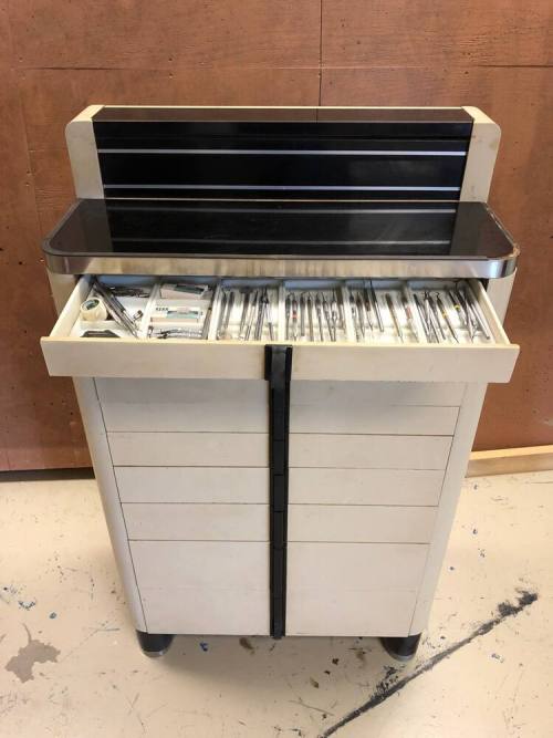 Dr. Ralph McMillan's Dental Tool Cabinet