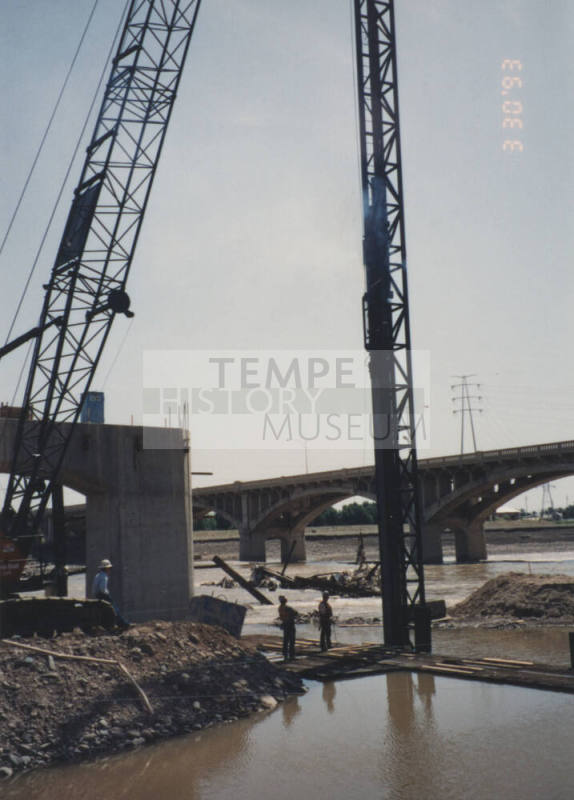 Driving Piles for Span 8 Falsework