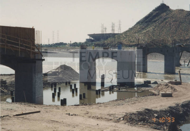 Driving Piles for Span 8 Falsework