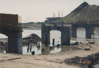 Driving Piles for Span 8 Falsework