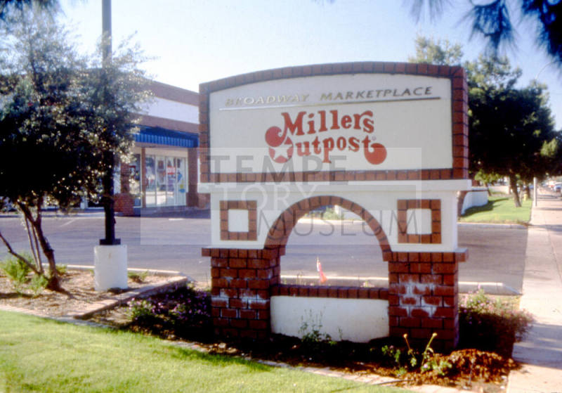 Miller's Outpost Sign, Broadway Marketplace