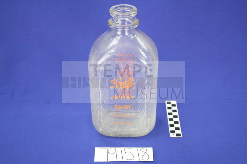 Glass milk bottle