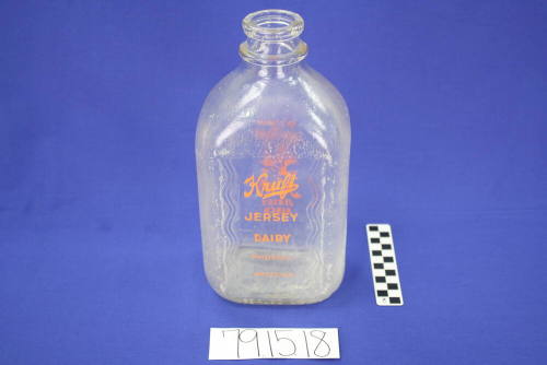 Glass milk bottle