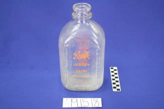 Glass milk bottle