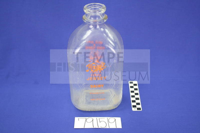 Glass milk bottle