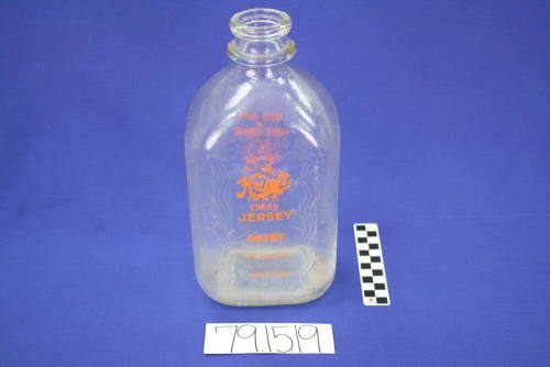 Glass milk bottle