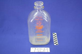 Glass milk bottle