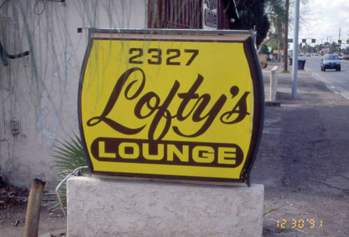 Lofty's Lounge sign, 2327 E. Apache Blvd.