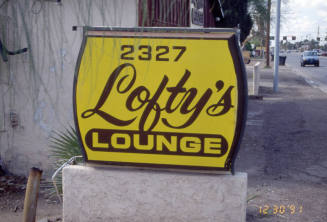 Lofty's Lounge sign, 2327 E. Apache Blvd.