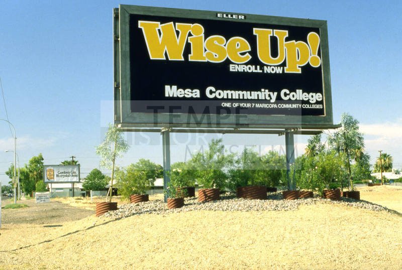 Mesa Community College Billboard, "Wise Up"