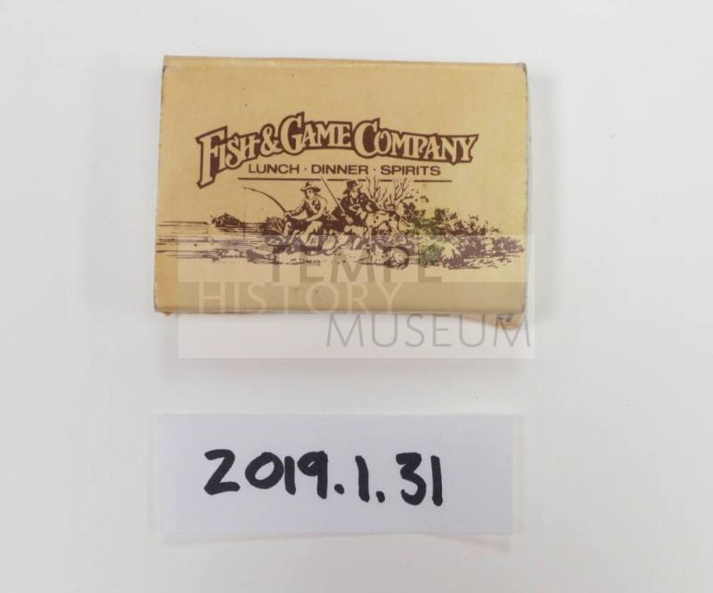 Fish and Game Company Restaurant Matchbox