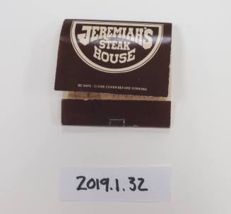 Jeremiah's Steak House Matchbook