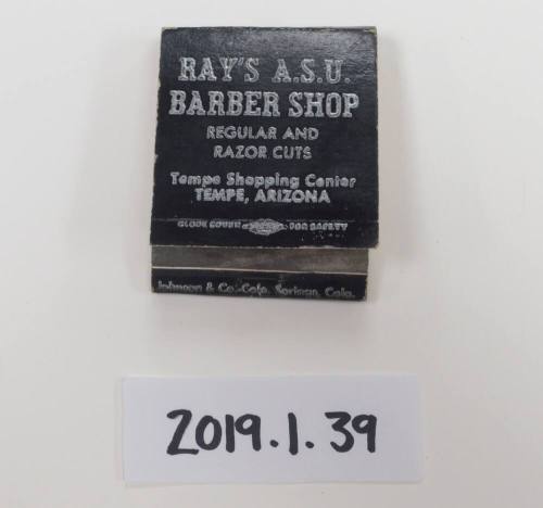 Ray's A.S.U. Barber Shop Matchbook
