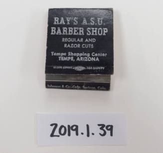 Ray's A.S.U. Barber Shop Matchbook