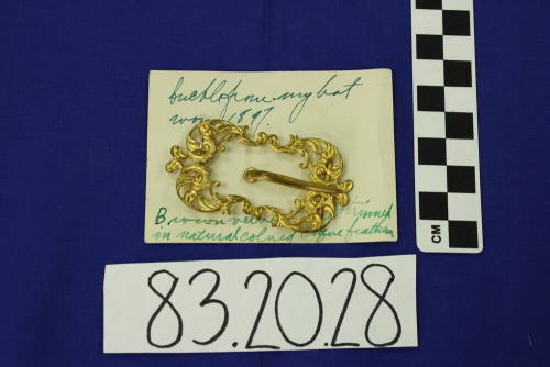 Gold hat buckle