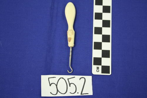 Metal buttonhook with plastic handle