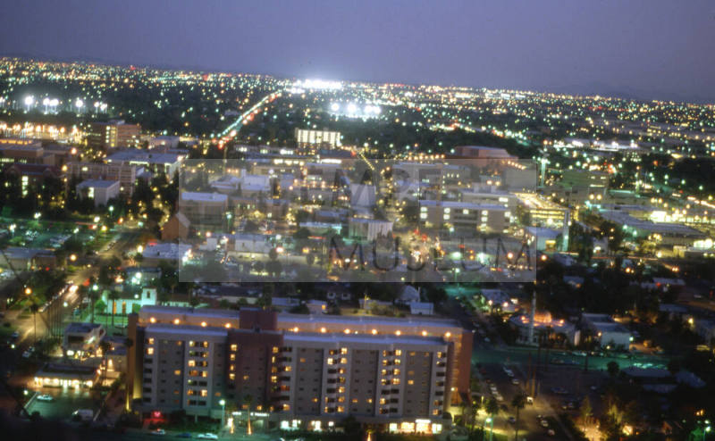 Tempe at night from Hayden Butte