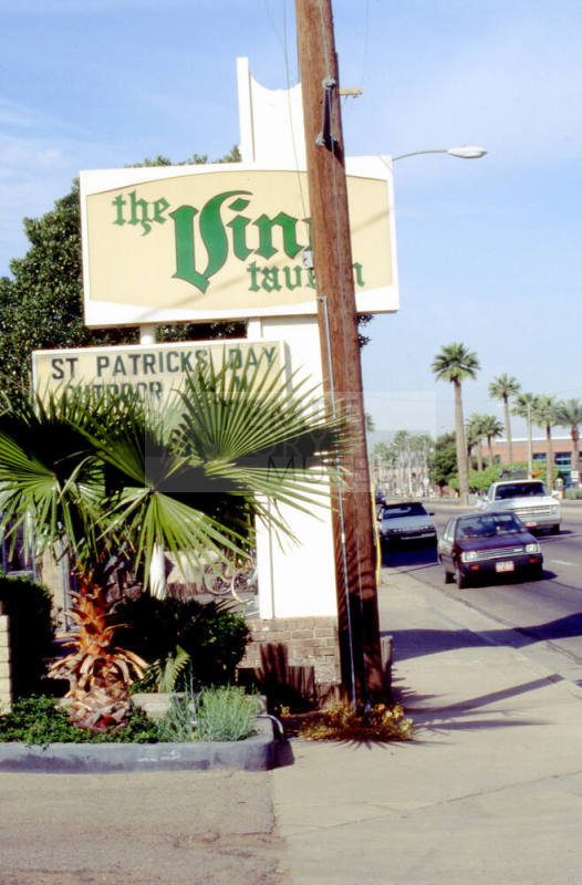 The Vine sign, 801 E. Apache Blvd.