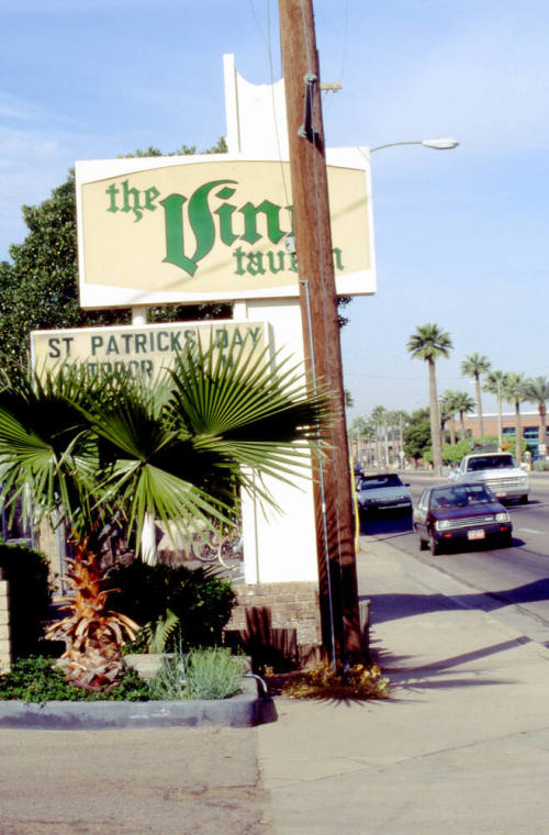 The Vine sign, 801 E. Apache Blvd.