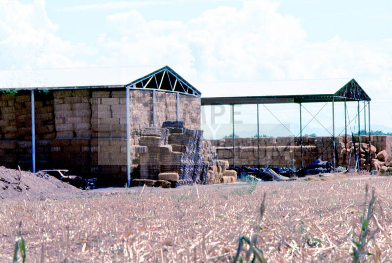 Farm Storage Buildings with Hay
