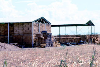 Farm Storage Buildings with Hay