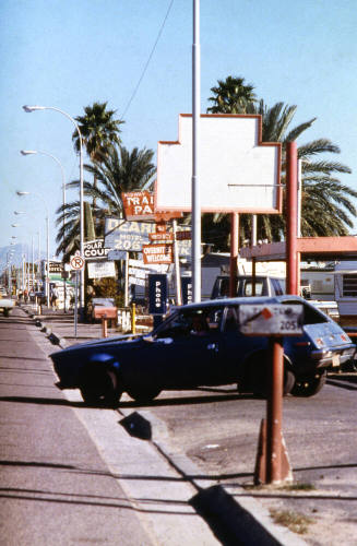 View along E. Apache Blvd.