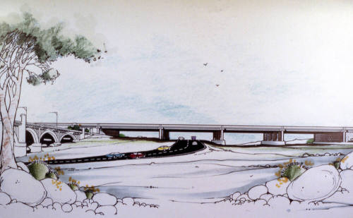 Sketch of Papago Freeway